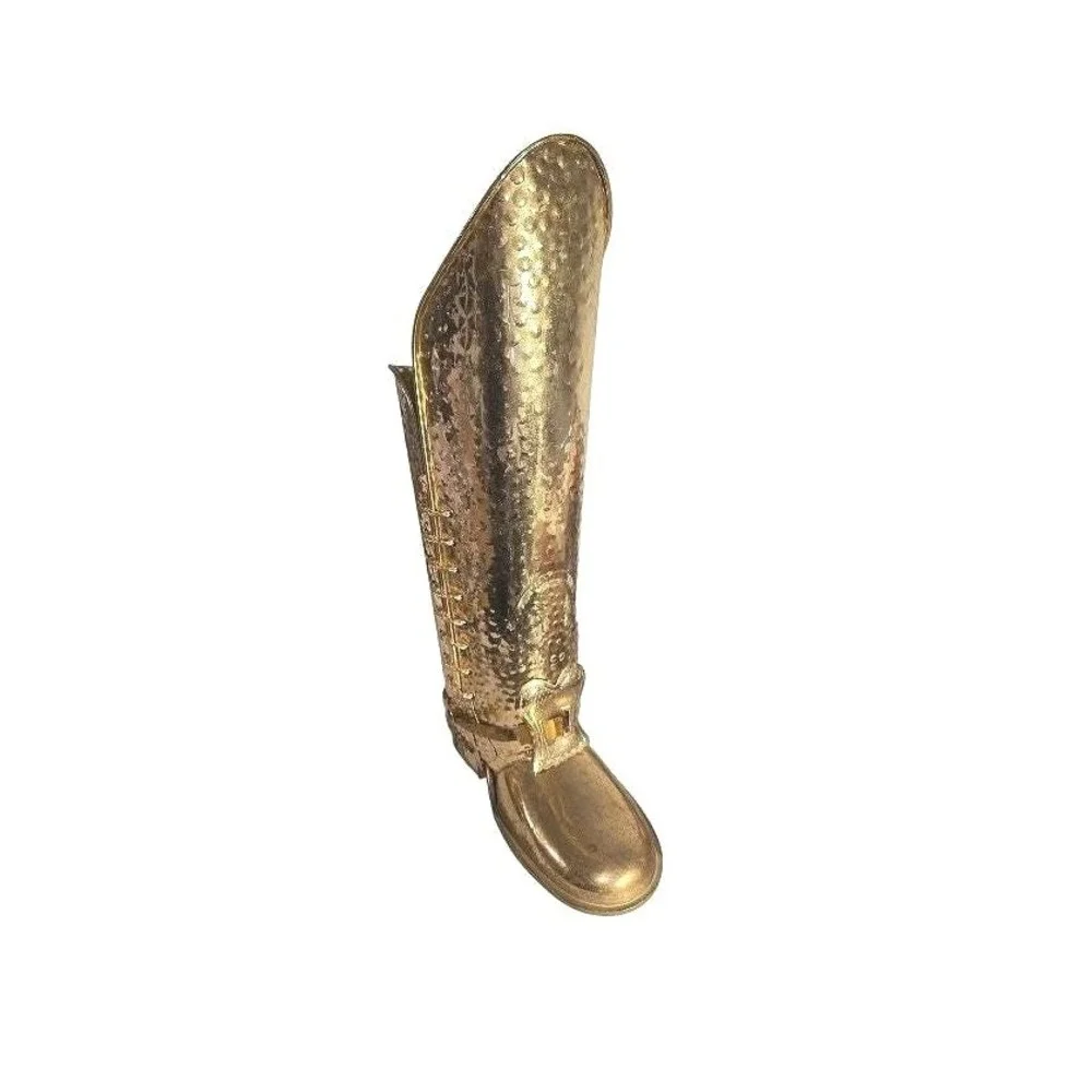 Vintage‎ Hammered Brass Boot Umbrella Stand Luxury Storage Walking Sticks Holder